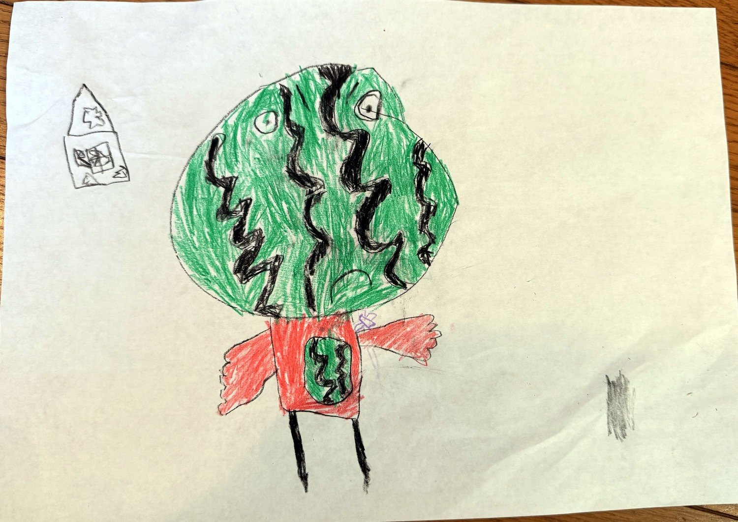 次男が描いた「スイカたろう」の原画